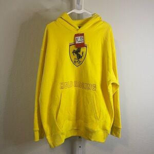 PUMA Ferrari Yellow Hoodie NWT Racing Motorsport Streetwear Size L